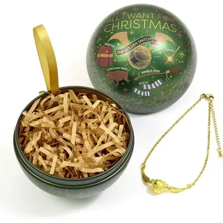 The Carat Shop Harry Potter Christbaumschmuck mit Armband All I want for Christmas - Gold