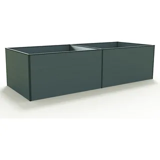 GFP Aluminium Hochbeet KINGSIZE DANIELA - 297 x 119 x 77 cm - Anthrazit, Stecksystem, langlebig - Grau