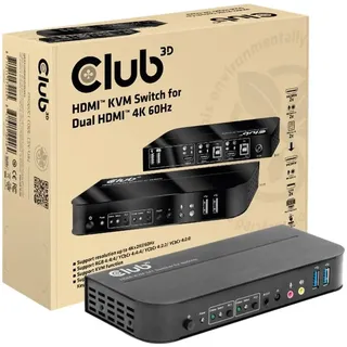 Club 3D HDMI KVM Switch für Dual HDMI 4K60Hz