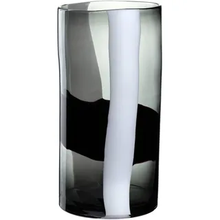 LEONARDO HOME Banda NERA Vase • handgemachtes Kunstwerk voller Leidenschaft • Elegante Blumenvase • einzigartige Schönheit • Kunst-Unikat für Zuhause • Höhe 39,5 cm • schwarz • 047518