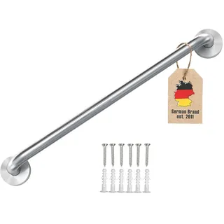 Intirilife Handtuchhalter aus Edelstahl Gebürstet - Länge 50cm und 19mm Stangendurchmesser zum Bohren - Handtuchstange Badetuchhalter Handtuch Halter Bad Sauna Küche, Wandmontage