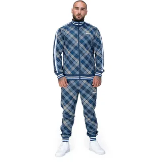 Lonsdale Herren Trainingsanzug schmale Passform Canterburry Blue/Beige, 3XL