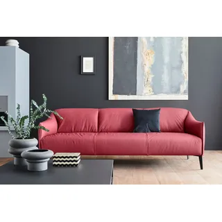 W.Schillig 3-Sitzer »sally« mit Metall-Winkelfüßen in Schwarz pulverbeschichtet, Breite 224 cm, rot