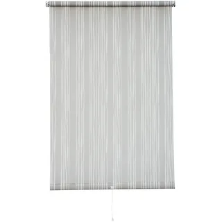 Sunlines HWA10615 Springrollo Dekor Vertikalstreifen, Tageslicht, PES, grau / weiß, 142 x 180 cm