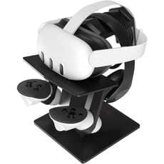 Digicharge VR Headset Ständer für Meta Quest 3 Oculus Quest 2 VR Mount Display Aufbewahrung für Headset und Touch Controller