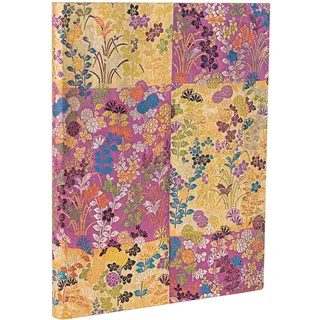 Notizbuch Kara-ori Pink Ultra Liniert: Softcover mit Elastikbandverschluss (Japanese Kimono)
