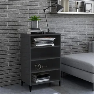 vidaXL Sideboard Hochglanz-Grau 57x35x90 cm Holzwerkstoff - Grau