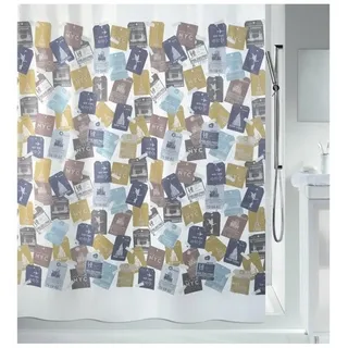 Spirella Textil TRAVEL Multicolor 180x200 cm Duschvorhang, Stoff, 180 x 200 cm