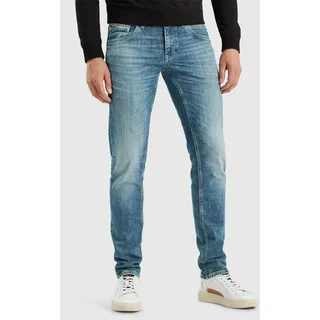 Slim-fit-Jeans PME LEGEND "XV Denim PTR150", Herren, Gr. 30, Länge 34, blau (bright blau), Denim/Jeans, Obermaterial: 98% Baumwolle, 2% Elasthan, Jeans Slim-fit-Jeans