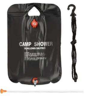 Relaxdays Campingdusche 20 l schwarz 40 x 61 x 4 cm