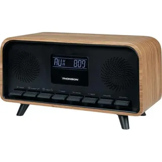 Radiowecker Bluetooth THOMSON Vintage Cosy, FM Radio, Dual Alarm, USB-C Ladefunktion, 30W - Bunt