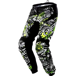 ONeal Element Attack, Textilhose - Schwarz/Neon-Gelb - 32