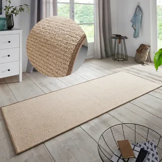 Läufer HANSE HOME "Bouclé" Gr. 53, beige, B:67cm H:5mm L:300cm, Polypropylen (PP), Teppiche, Läufer, rutschfest, Sisal Optik, Teppich, Küche, Flur, schlicht, umkettelt, Topseller