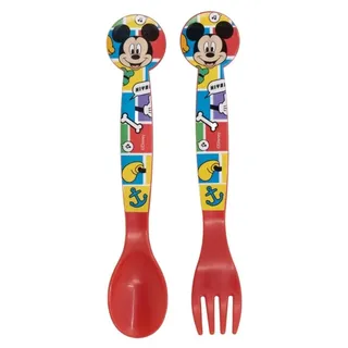 Micky Maus Kinder Plastik Besteck Set - 2 Teile