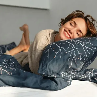 Intirilife Bettbezug Kissenbezug - ZWEIGE - Bettwäsche für Schlafzimmer und Kinderzimmer Jugendzimmer