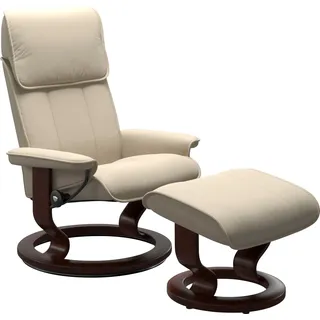 Stressless Relaxsessel Admiral Leder 87 x 101 x 78 cm Beige mit Classic Base