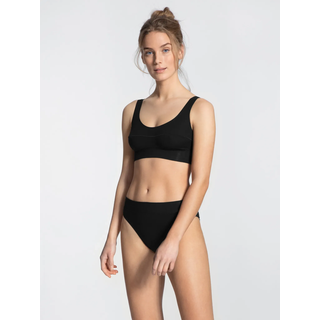 High-Waist-Slip CALIDA "Elastic Duopack", Damen, Gr. M (44/46), schwarz, Single Jersey, Obermaterial: 94% Baumwolle, 6% Elasthan, unifarben, körpernah, Unterhosen High-Waist-Slip, breiter Softbund, elastisch, atmungsaktiv, weich, Topseller