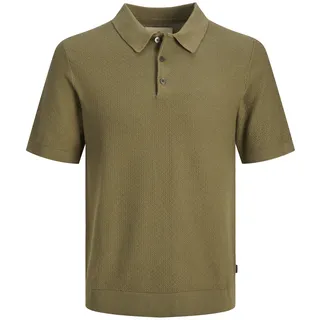 JACK & JONES Herren Jprblusandri Knit Polo Sn Poloshirt, Aloe, S