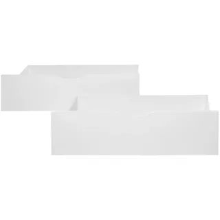 Homestyle4u Bettschubkasten 2er Set Weiß 82/53,3 cm , Holz , Schlafzimmer, Betten, Bettgestelle- Einzelteile, Bettkästen