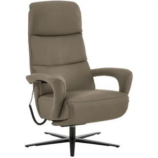 Dieter Knoll Relaxsessel , Taupe , Metall , Echtleder , Longlife-Leder , 76x110x86 cm , Goldenes M , Fußauswahl, Lederauswahl, Stoffauswahl, Relaxfunktion, Herz-Waage-Funktion , Wohnzimmer, Sessel, Ledersessel