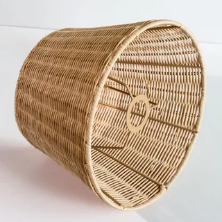 Osasy Rattan Lampenschirm, Handgeflochten, Konische Form, Vielseitig Einsetzbar für Decken-, Hänge-, Wand- und Tischlampen (1, Naturfarben-rattan)