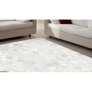 Kayoom Spark 210 Lederteppich 80 x 150 cm Grau/Silber