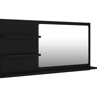 vidaXL Badspiegel Schwarz 90x10,5x45 cm Holzwerkstoff - Schwarz