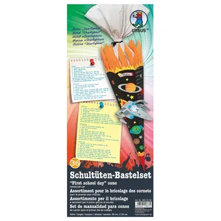 Ursus 9850036 - Schultüte Bastelset Starfighter, sechseckig, Höhe ca. 68 cm, Duchmesser ca. 20 cm, inklusive Bastelanleitung und Vorlagebogen, zum Selbstbasteln, ideal für die Einschuluung