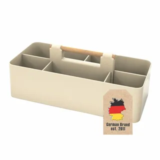 Intirilife Organizer Caddy mit Griff 32 x 15,5 x 8 cm Beige