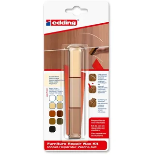 Edding e-8901 furniture repair wax kit beech/maple