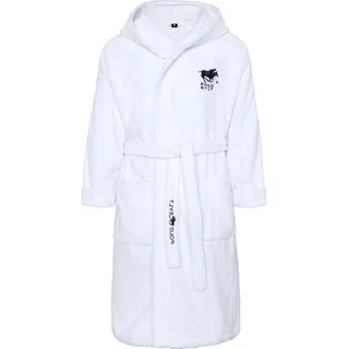 Polo Sylt Bademantel mit Logos, Gürtel und aufgesetzten Taschen Weiss, L