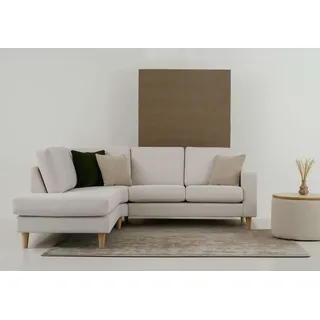 OTTO home "Tvinno", im skandinavischen Stil, L-Form, mit Massivholzfüßen, Breite 230 cm,
