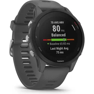 Garmin Forerunner 255 BT 46 mm Kunststoffgehäuse grau Silikonarmband grau One Size