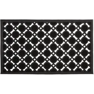 Relaxdays Fußabtreter Gummi schwarz