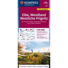KOMPASS Fahrradkarte 3321 Elbe, Wendland, Westliche Prignitz 1:70.000