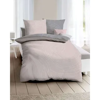 Kaeppel Mako Satin Wendebettwäsche Jaro 200x200 cm + 2x 80x80 cm Rose - Rosa