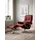 Relaxsessel Mayfair Leder 79 x 102 x 73 cm Rot mit Hocker