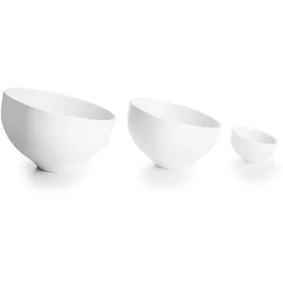 Melamin-Schale – Durchmesser 19 cm. Hergestellt aus Melamin, leicht und robust, für den täglichen Gebrauch geeignet, Design in Weiß.