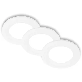 Briloner 3er Set LED Einbaustrahler Neutralweißes Licht flach Weiß