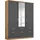 Drehtürenschrank Bremen 136 x 199 x 58 cm Grau