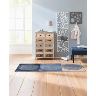 SALONLOEWE Fußmatte rechteckig 7 mm Höhe Salonloewe blau-beige B : Gr.: 50x75-cm