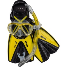 Mares Aquazone Set X-One Marea - Set bestehend aus Maske, Schnorchel und Flossen Erwachsene – Unisex, Gelb, S/M