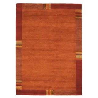 Cazaris Wollteppich , Kastanienfarben , Textil , Bordüre , rechteckig , 250x350 cm , Care & Fair , für Fußbodenheizung geeignet, in verschiedenen Größen erhältlich , Teppiche und Böden, Teppiche, Orientteppiche
