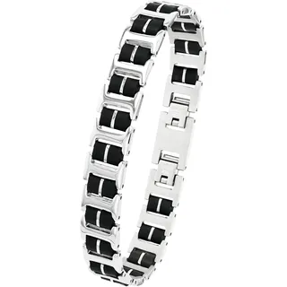 Amor Armband Edelstahl Kautschuk Silber 9352524 Größe 22 cm