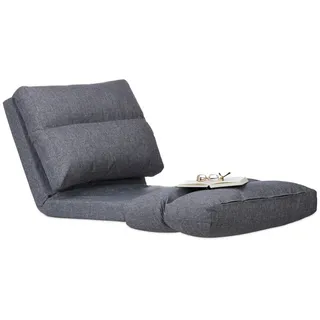Relaxdays Relaxliege 130 x 60 x 55 cm Anthrazit