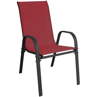 Mojawo Gartenstuhl Stapelstuhl 53 x 73 x 92 cm bordeauxrot