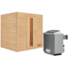 Bild Karibu Sauna Anja Fronteinstieg, 9 kW Saunaofen mit Steuerung