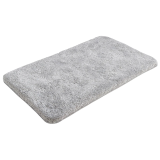 Badematte GRUND "Melos, Badvorleger, Badezimmer Teppich, sehr weich" Gr. 2, grau, H:27mm, Kunstfaser, Badematten, Badematte, melierte Optik, sehr weicher Flor, Melange-Effekt, Made in Europe, Topseller