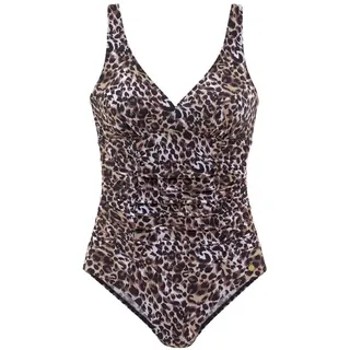 LASCANA Badeanzug Damen braun-bedruckt Gr.36 Cup B