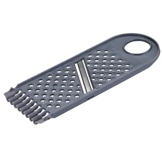 FACKELMANN Gemüsehobel aus Edelstahl in aschgrau – optimal für Obst und Gemüse, exaktes Schneiden, leicht und spülmaschinengeeignet, Made in Germany